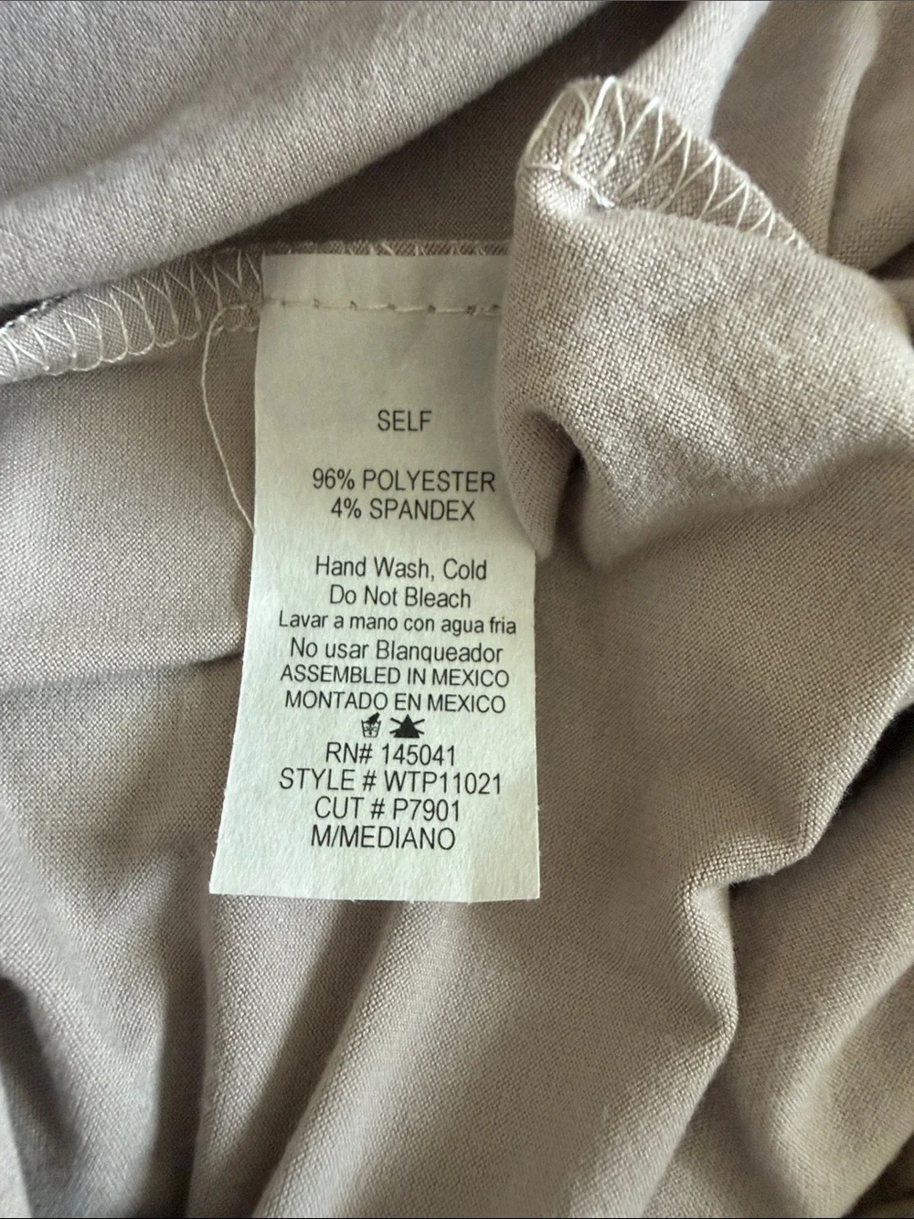 WinWin Neutral Taupe Stretch Ponte Skirt
